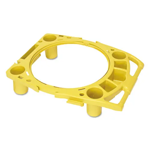 Rubbermaid® Commercial BRUTE Standard Brute Rim Caddy, Four Compartments, Yellow