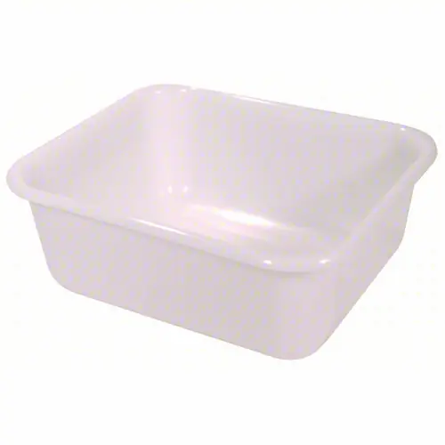 Rubbermaid® Commercial Bus/Tote, 12.38 x 14.38 x 5.38, White, 6/Carton