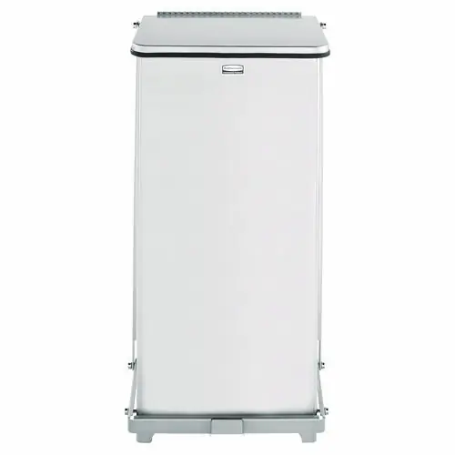Rubbermaid® Commercial Defenders Heavy-Duty Steel Step Can, 6.5 gal, Stainless Steel
