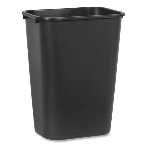 Rubbermaid® Commercial Deskside Plastic Wastebasket, 10.25 gal, Black