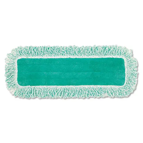 Rubbermaid® Commercial Dust Pad with Fringe, Microfiber, 18" Long, Green, 6/Carton