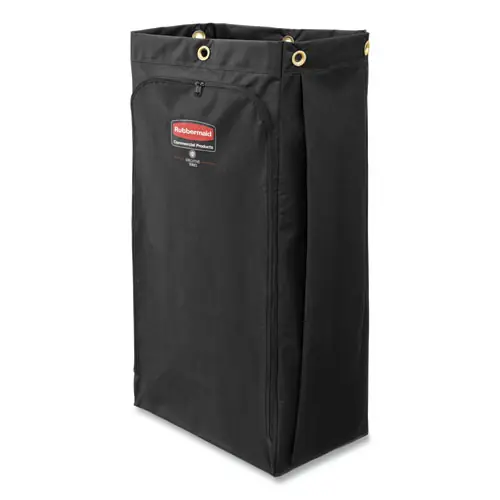 Rubbermaid® Commercial Fabric Cleaning Cart Bag, Black, 26 gal