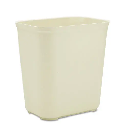 Rubbermaid® Commercial Fiberglass Wastebasket, 7 gal, Fiberglass, Beige