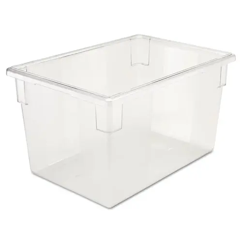 Rubbermaid® Commercial Food/Tote Box, 21.5 gal, Clear, Polycarbonate, 26" x 18" x 15"