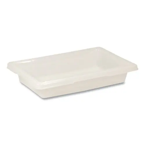 Rubbermaid® Commercial Food/Tote Boxes, White Plastic, 2 Gallon Capacity, 18" x 12" x 3.5"