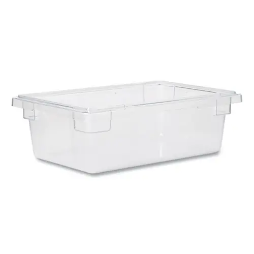 Rubbermaid® Commercial Food/Tote Box, 3.5 gal, Clear Plastic, 18" x 12" x 6"