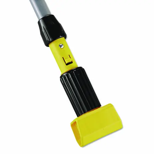 Rubbermaid® Commercial Gripper Aluminum Mop Handle, 1.13" dia x 60", Gray/Yellow