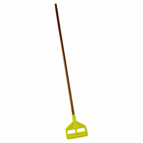 Rubbermaid® Commercial Invader Wood Side-Gate Wet-Mop Handle, 54", Natural/Yellow