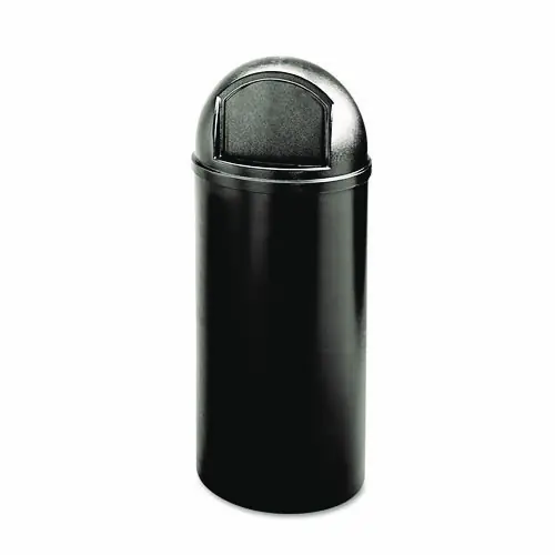 Rubbermaid® Commercial Marshal Classic Container, 25 gal, Plastic, Black