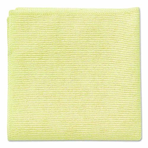 Rubbermaid® Commercial Microfiber Cleaning Cloths, Yellow, 16" x 16", 24 Pack