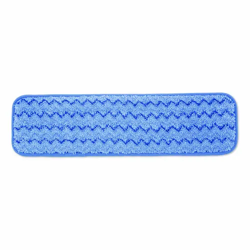 Rubbermaid® Commercial Microfiber Wet Room Pad, Split Nylon/Polyester Blend, 18", Blue