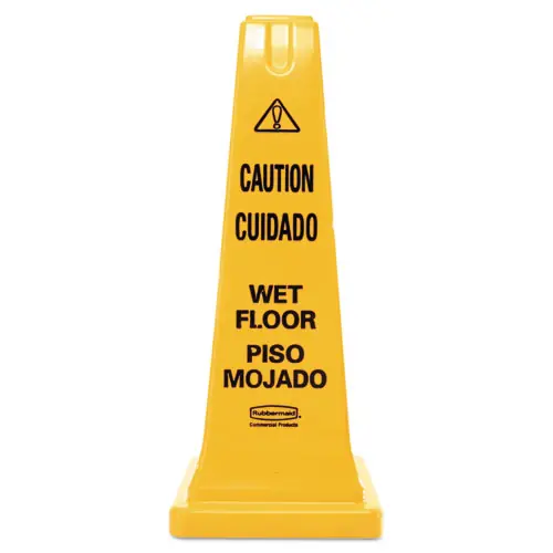 Rubbermaid® Commercial Multilingual Wet Floor Safety Cone, Yellow