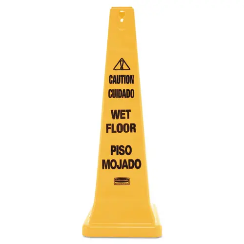 Rubbermaid® Commercial Multilingual Wet Floor Safety Cone