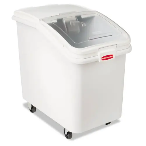Rubbermaid® Commercial ProSave Mobile Ingredient Bin, 30.86 gal, White, Plastic