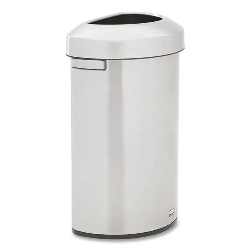 Rubbermaid® Commercial Refine Series Waste Receptacle, 21 gal, Plastic/Stainless Steel