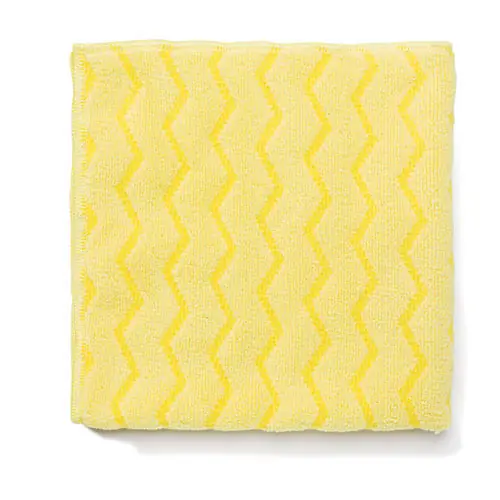 Rubbermaid® Commercial Reusable Cleaning Cloths, Microfiber, Yellow, 12/Carton