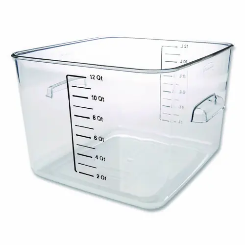 Rubbermaid® Commercial Square Storage Container, Clear, Plastic