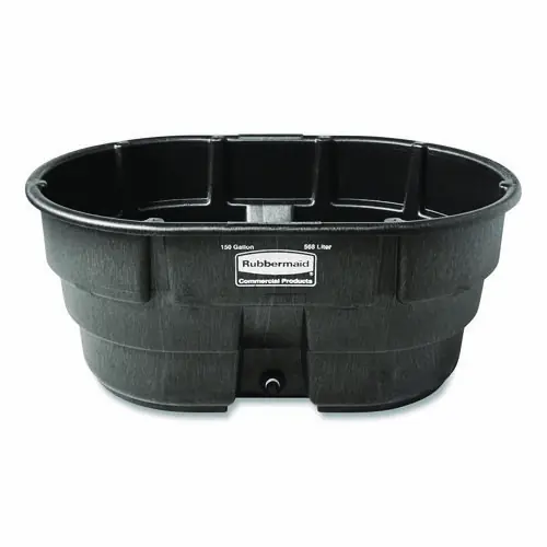 Rubbermaid® Commercial Stock Tank, 150 gal, Polyethylene, Black