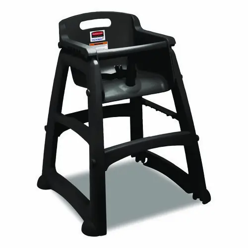 Rubbermaid® Commercial Sturdy Chair Youth Seat with Casters, Black