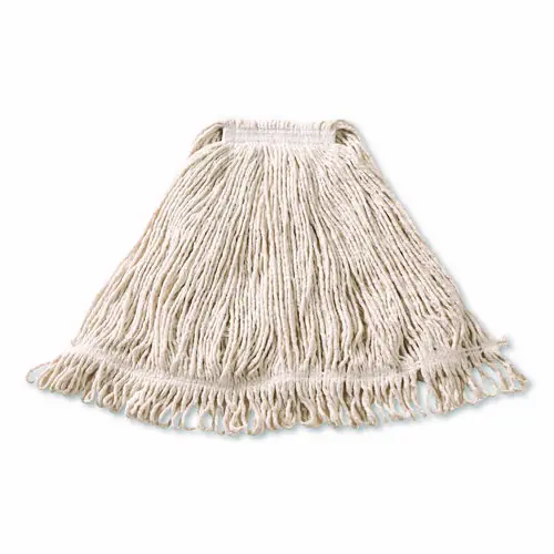 Rubbermaid® Commercial Super Stitch Cotton Looped End Wet Mop, Large, 1" White Headband