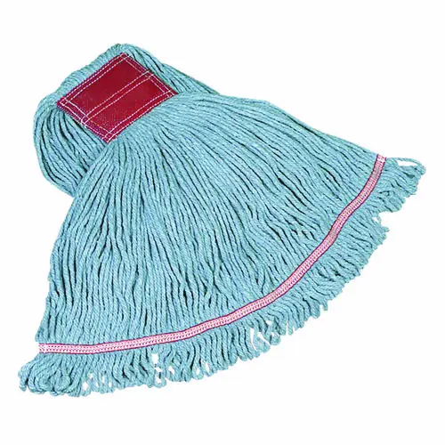 Rubbermaid® Commercial Swinger Loop Wet Mop Heads, Cotton/Synthetic, Blue, Large