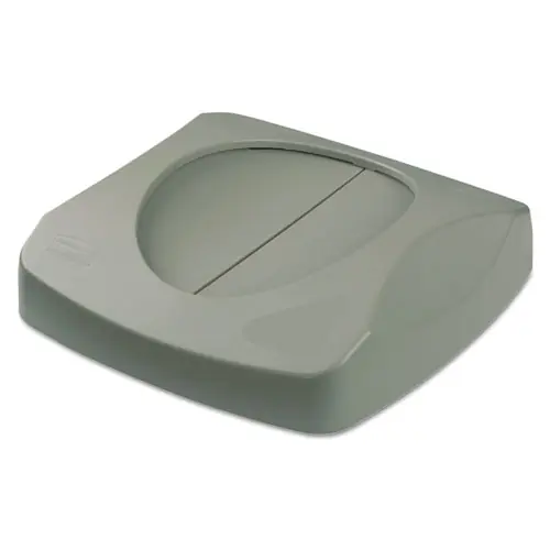 Rubbermaid® Commercial Untouchable Square Swing Top Lid, Gray