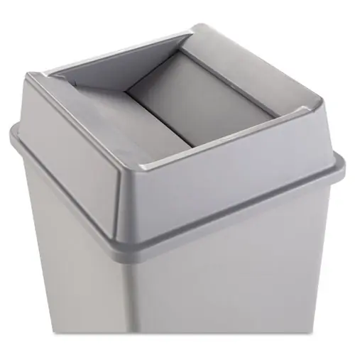 Rubbermaid® Commercial Untouchable Square Swing Top Lid, Gray