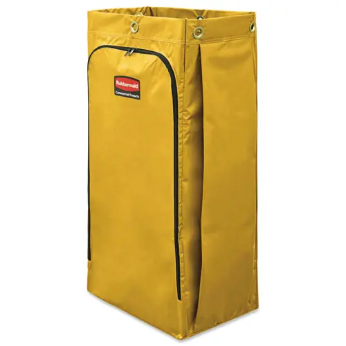 Rubbermaid® Commercial Vinyl Cleaning Cart Bag, Yellow, 34 Gallon Capacity