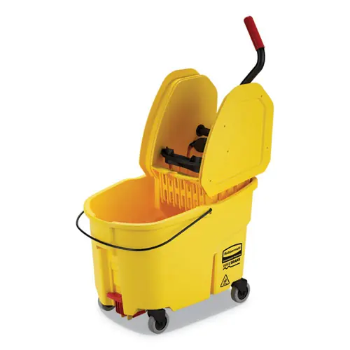 Rubbermaid® Commercial WaveBrake 2.0 Bucket/Wringer Combo, 44 qt, Yellow