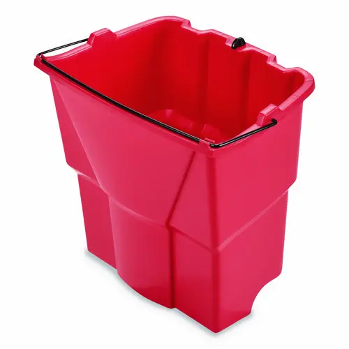 Rubbermaid® Commercial WaveBrake 2.0 Dirty Water Bucket, 18 qt, Plastic, Red