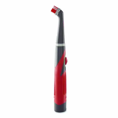 Rubbermaid® Multi-Purpose Cordless Battery Power Scrubber, Red/White Nylon Bristles
