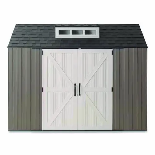 Rubbermaid® Storage Shed, 337 cu ft, Brown