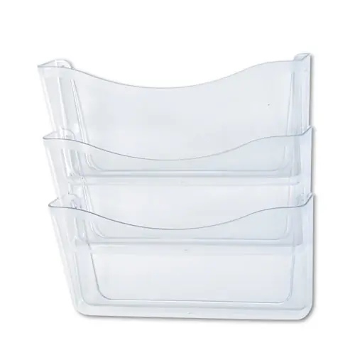 Rubbermaid® Unbreakable Wall Files, 3 Sections, Clear, A4/Letter Size