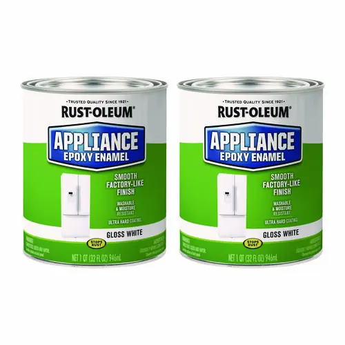 Rust-Oleum® Appliance Epoxy Gloss Paint, Gloss White, 1 qt, 2/Carton (Non-Stock Item - Extended Delivery Time)
