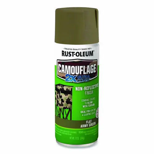 Rust-Oleum® Camouflage Spray Paint, Flat Army Green, 12 oz Aerosol Can