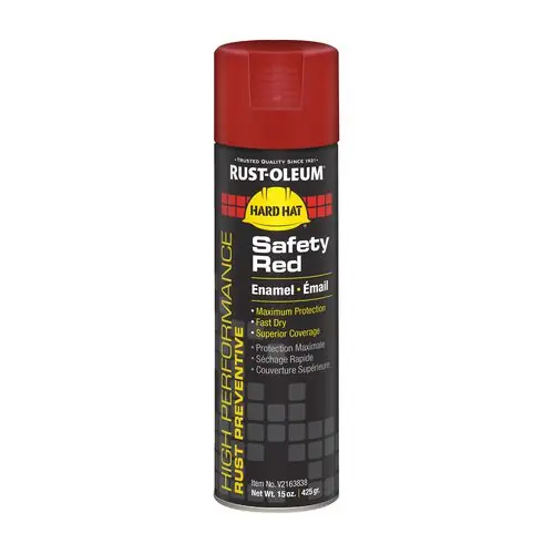Rust-Oleum® Hard Hat High Performance V2100 System Rust Preventive Enamel Spray Paint, Flat White, 15 oz Aerosol Can