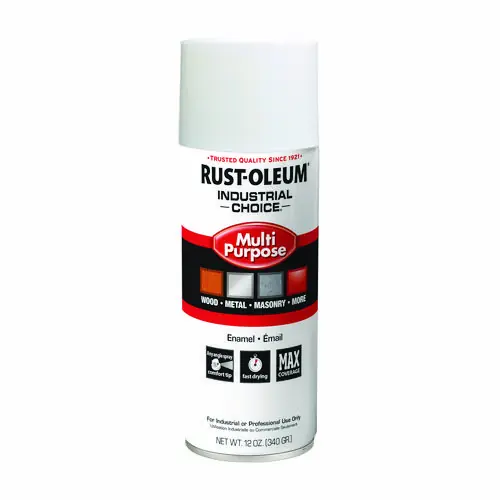 Rust-Oleum® Industrial Choice 1600 System Multi-Purpose Enamel Spray Paint, Gloss White, 12 oz Aerosol Can