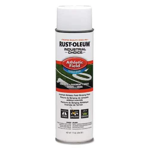 Rust-Oleum® Industrial Choice Athletic Field Inverted Striping Paint, Flat Athletic Inverted White, 17 oz Aerosol Can