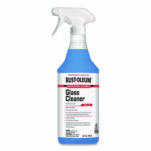 Rust-Oleum® Professional Cleaners Glass Cleaner, 32 oz Spray Bottle, 6/Carton