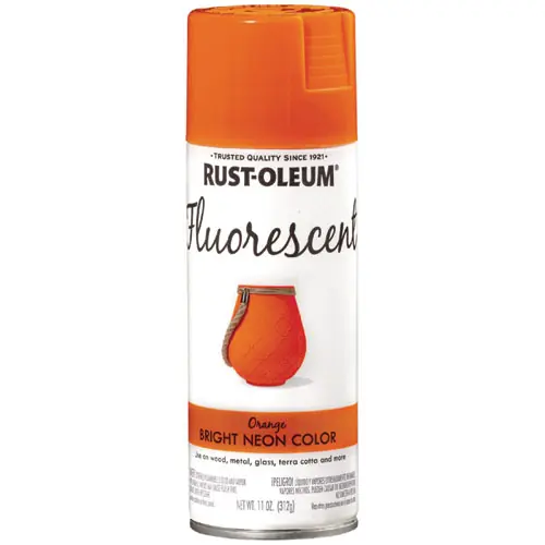 Rust-Oleum® Specialty Fluorescent Spray Paint, Flat Fluorescent Orange, 11 oz Aerosol Can