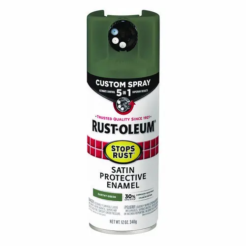 Rust-Oleum® Stops Rust 5-in-1 Spray Paint, Satin Earthy Green, 12 oz Aerosol Can