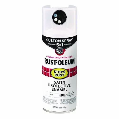 Rust-Oleum® Stops Rust 5-in-1 Spray Paint, Satin White, 12 oz Aerosol Can