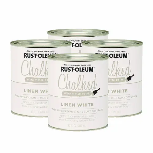 Rust-Oleum® Ultra Matte Chalked Paint, Matte White, Quart, 2/Carton (Extended Delivery)