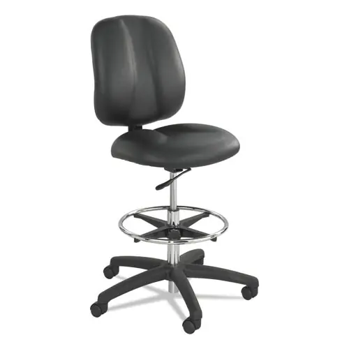 Safco® Apprentice II Extended-Height Chair, Supports Up to 250 lb, 22" to 32" Seat Height, Black