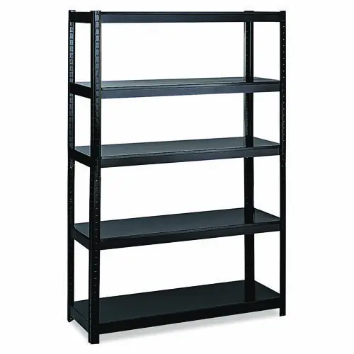 Safco® Boltless Steel Shelving, Five-Shelf, 48 x 24 x 72, Black