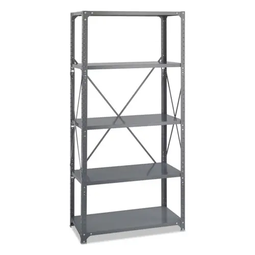 Safco® Commercial Steel Shelving Unit, Five-Shelf, 36w x 18d x 75h, Dark Gray