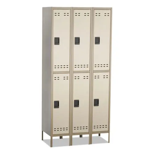 Safco® Double-Tier, Three-Column Locker, Two-Tone Tan