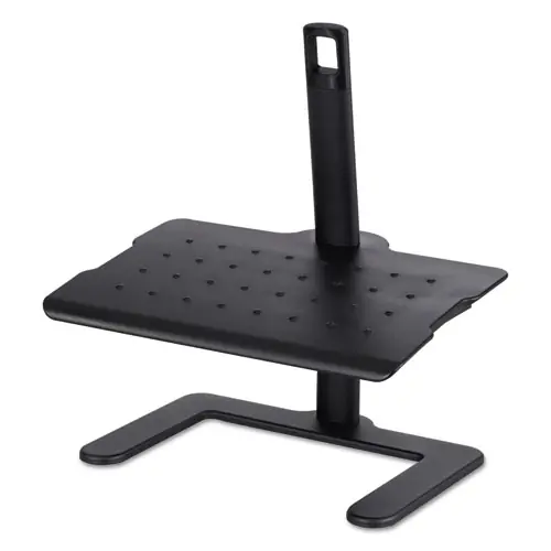 Safco® Height-Adjustable Footrest, Black, Adjustable Height from 3.5" to 21.5"