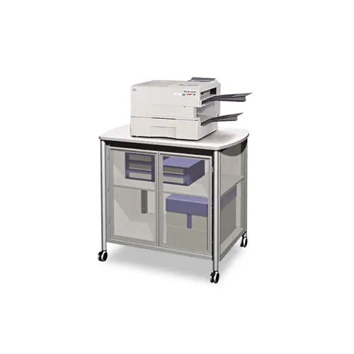 Safco® Impromptu Deluxe Machine Stand with Doors, Gray, 34.75" x 25.5" x 30.75"
