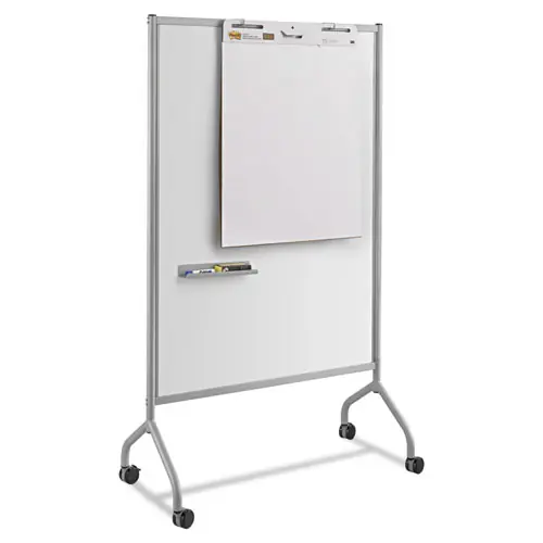 Safco® Impromptu Whiteboard Collaboration Screen, 36" x 60", White Surface, Gray Metal/Plastic Frame